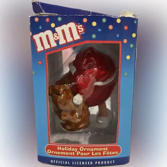 M&M’s  Holiday Christmas Ornament & Bonus M&M’s Figurine - Picture 3 of 8